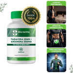 Tadavida 10mg + Arginina 500mg - 60 Cápsulas 