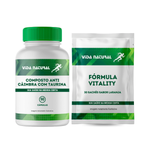 Kit Composto Anti Câimbra com Taurina – 90 Cápsulas + Fórmula Vitality – 30 sachês sabor laranja 
