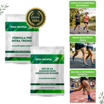 Kit Fórmula Pré Intra Treino - 30 sachês sabor laranja + Mix de AA ( Aminoácidos Essenciais Runner ) – 30 sachês sabor laranja 