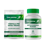Mitocondrial Runner - 60 Cápsulas + Fórmula Pré Intra Treino - 30 Sachês sabor laranja