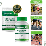 Mitocondrial Runner - 60 Cápsulas + Fórmula Pré Intra Treino - 30 Sachês sabor laranja