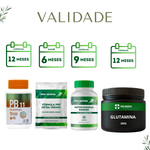 Kit Mitocondrial Runner - 60 cápsulas + Fórmula Pré Intra Treino - 30 sachês sabor laranja +  Glutamina 300g + Probiótico  PB11 - 120 cápsulas