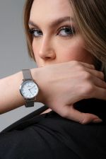 Relógio Feminino London Silver 32mm com Pulseira de Aço Inoxidável