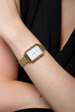 Relogio Quadrado London Square Gold