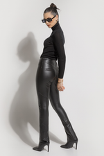 Calça de Couro Legítimo Stretch Jeanne Preto