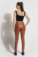 Calça de Couro Legítimo Stretch Beverly OffWhite