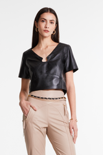 Blusa de couro legítimo Lummi