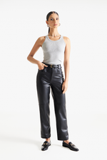 Calça de Couro Legítimo Briana Preto
