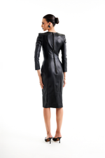 Vestido de Couro Legítimo Gutta Preto