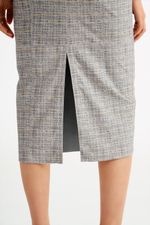 Saia de Couro Double Face Audrey Acqua & Tweed