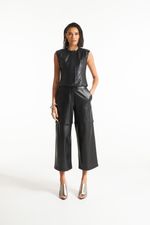 Calça de Couro Legítimo FIG+GC Preto