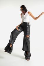 Calça de Couro Legítimo FIG+GC Preto