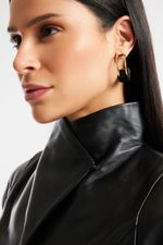 Blusa de Couro Legítimo Francis Preto