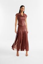 Blusa de Couro Legítimo Francis Mogno
