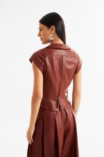Blusa de Couro Legítimo Francis Mogno