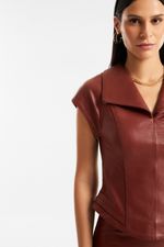 Blusa de Couro Legítimo Francis Mogno