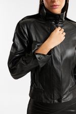 Jaqueta de Couro Legítimo Auren Preto