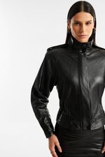 Jaqueta de Couro Legítimo Auren Preto