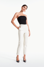 Calça de Couro Legítimo Jasper Off-White