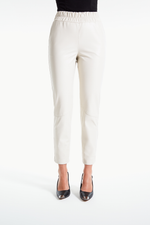 Calça de Couro Legítimo Jasper Off-White