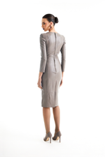 Vestido de Couro Legítimo Lana Papiro