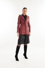 Parka de Couro Legítimo Mona Rustic