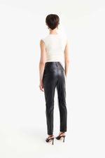 Calça de Couro Legítimo Louise Preto