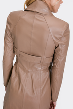 Vestido de Couro Gaia Mocca