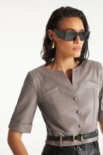 Camisa de Couro Legítimo Ofélia Papiro