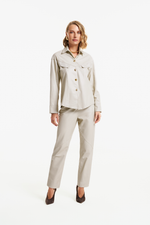 Camisa de Couro Legítimo Sakiori Off White