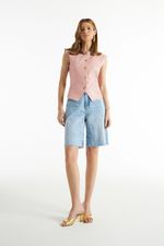 Blusa de Couro Legítimo Yoko Quartzo