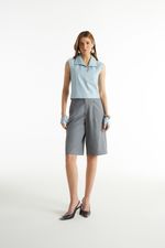 Blusa de Couro Legítimo Grace Acqua