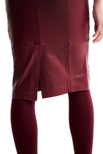 Vestido de Couro Legítimo Lana Granada