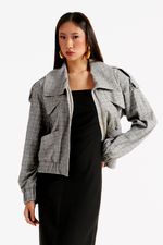 Jaqueta de Couro Legítimo Dian Tweed