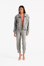 Jaqueta de Couro Legítimo Dian Tweed