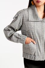 Jaqueta de Couro Legítimo Dian Tweed