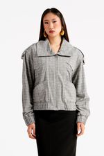 Jaqueta de Couro Legítimo Dian Tweed
