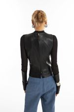Regata de Couro Legítimo Gadot Preto