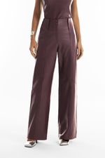 Calça de Couro Wendy Pinot Noir