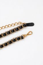 Cinto de Couro com Argolas Boston Preto