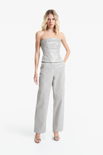 Calça de Couro Legítimo Sanny Ostri Machê