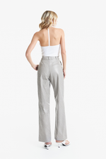 Calça de Couro Legítimo Sanny Ostri Machê