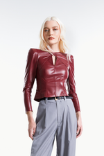 Blusa de Couro Legítimo Brooke Granada