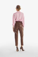 Calça de Couro Legítimo Duda Cappuccino