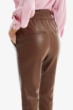 Calça de Couro Legítimo Duda Cappuccino