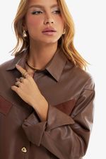 Camisa de Couro Legítimo Sakiori Cappuccino