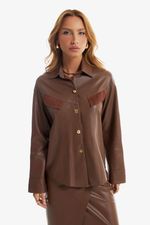 Camisa de Couro Legítimo Sakiori Cappuccino