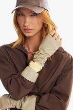 Luva de Couro Fingerless Bruma