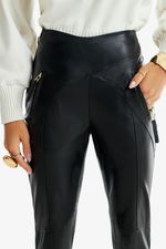 Calça de Couro Legítimo Jolie Preto