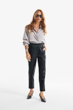 Calça de Couro Legítimo Duda Preto